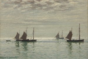 Hogar en la marea matutina, c.1886 de Reginald Aspinwall